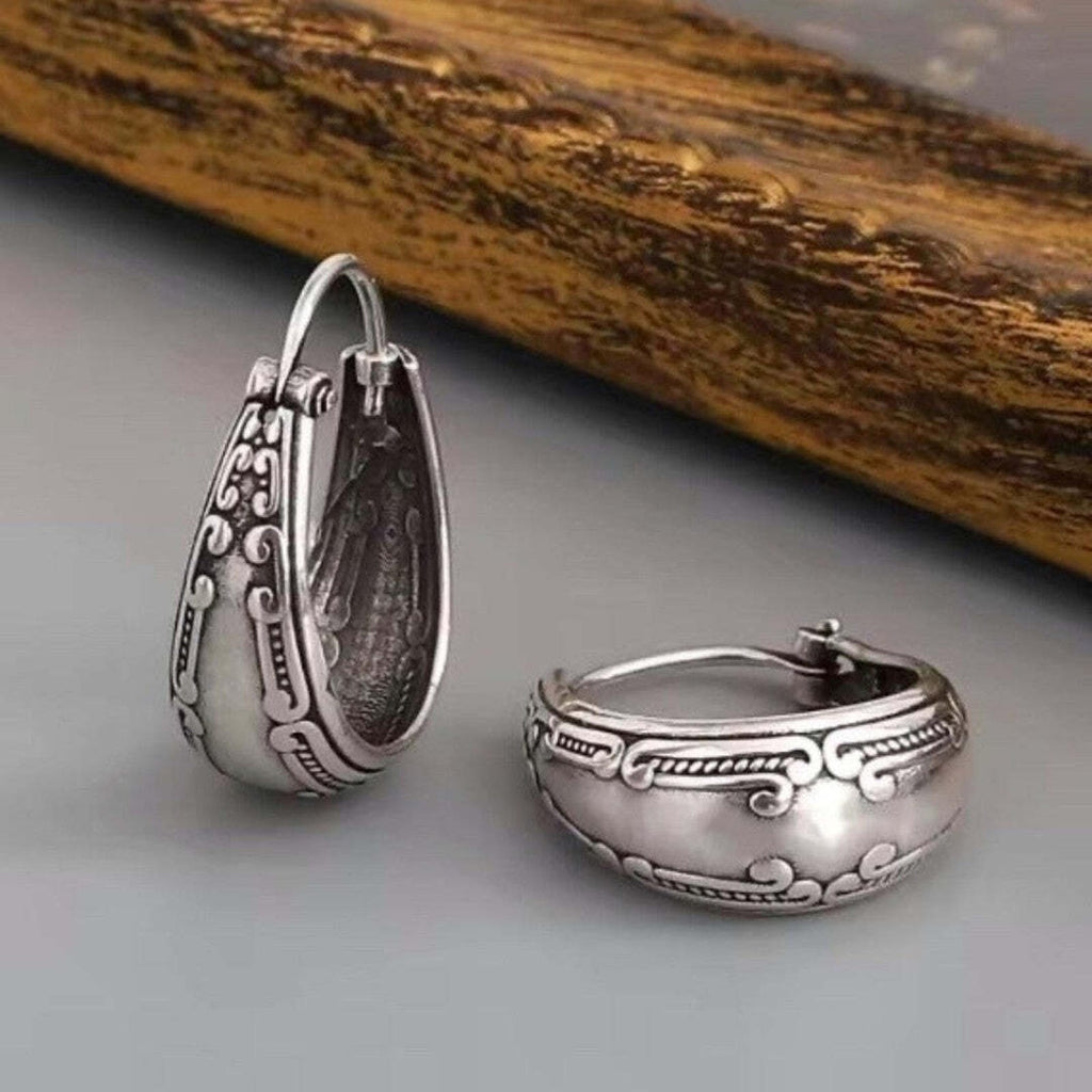 Pendientes Clásicos de Plata Mandala