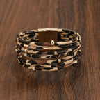 Amplia Pulsera Envoltura Multicapa Boho