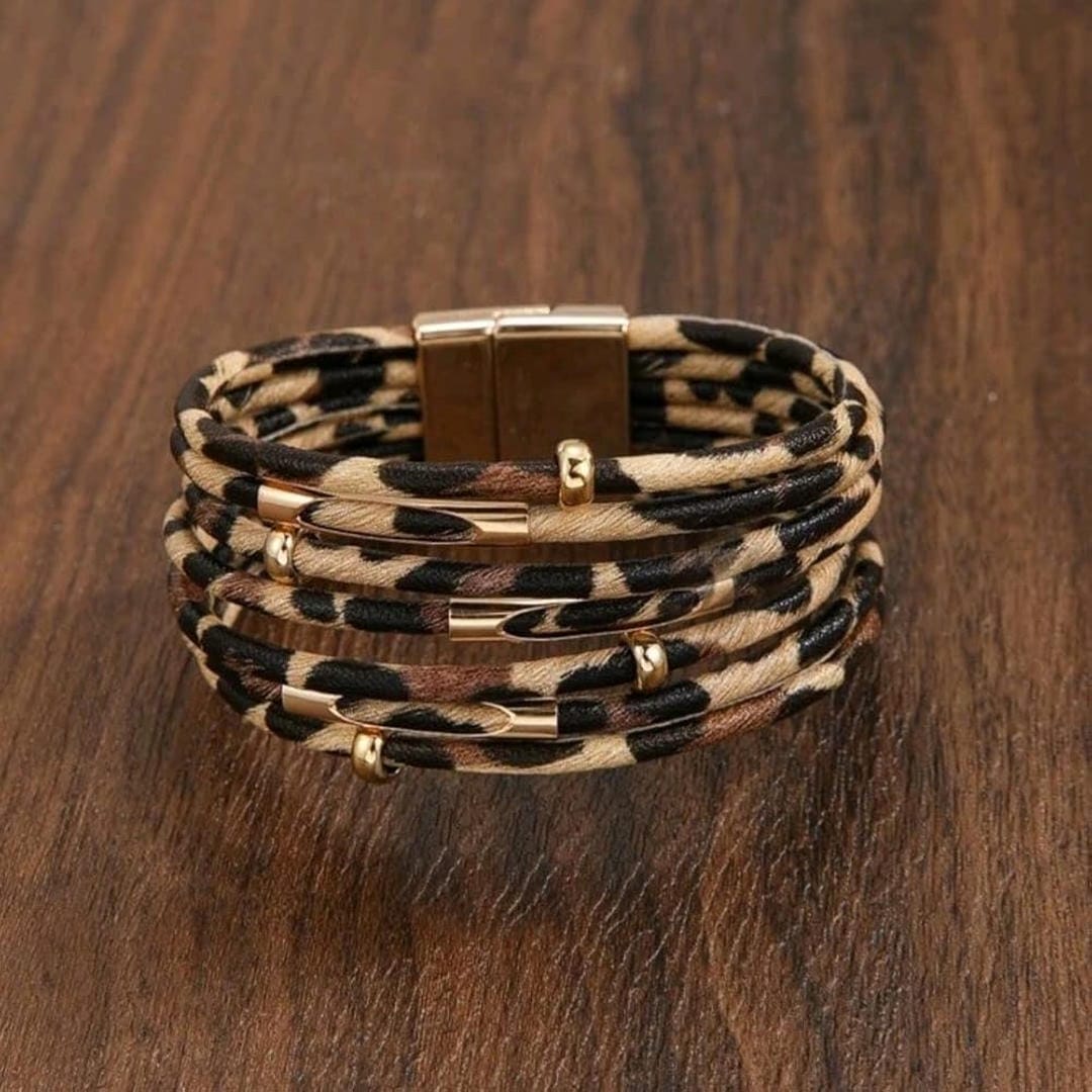 Amplia Pulsera Envoltura Multicapa Boho