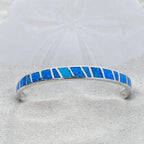 Pulsera de Ópalo Azul y Plata