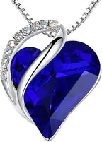 Collar de Zafiro Corazón Infinito