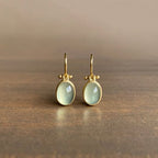 Pendientes Vintage de Piedra Luna Verde