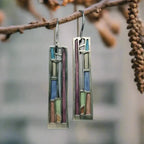 Pendientes Vintage de Plata Mozaic