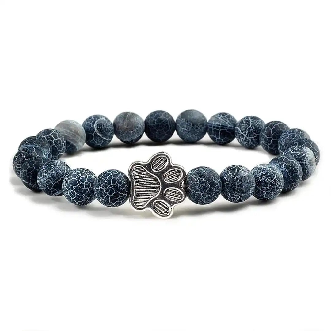 Pulsera de Patita con Cuentas Diseño de Piedra Natural