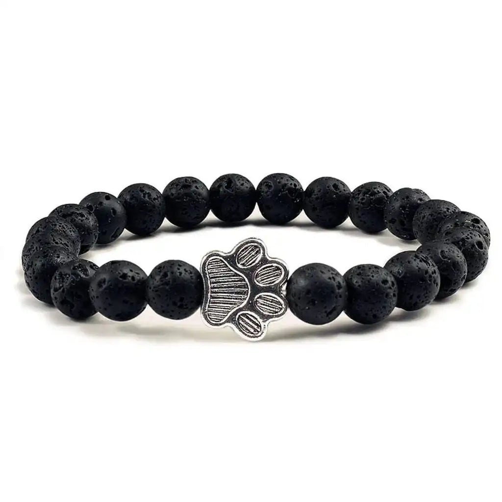 Pulsera de Patita con Cuentas Diseño de Piedra Natural