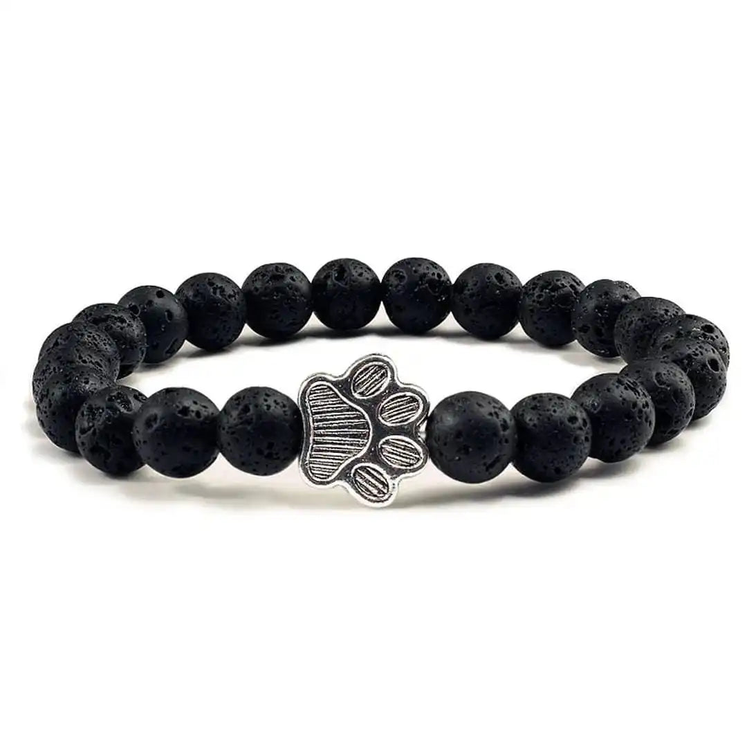 Pulsera de Patita con Cuentas Diseño de Piedra Natural