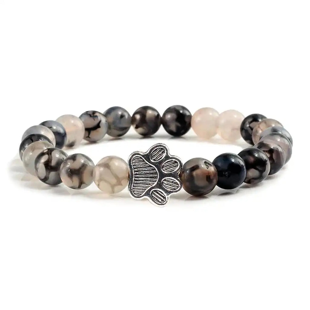Pulsera de Patita con Cuentas Diseño de Piedra Natural