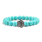 Pulsera de Patita con Cuentas Diseño de Piedra Natural
