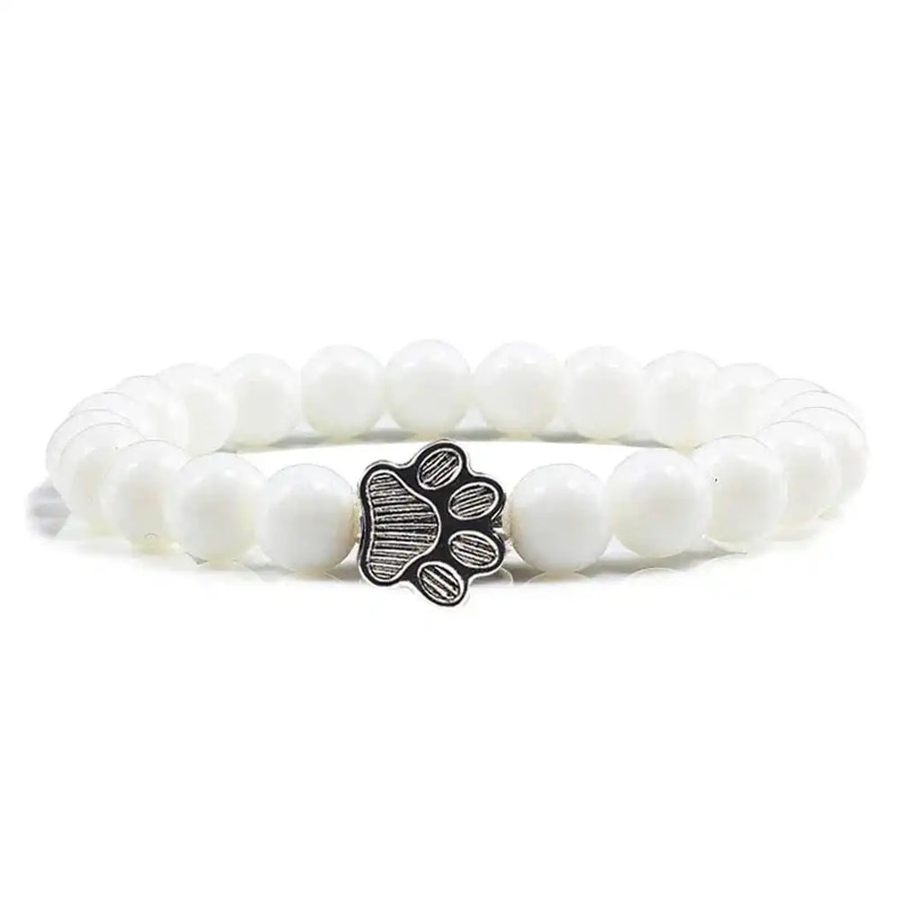 Pulsera de Patita con Cuentas Diseño de Piedra Natural