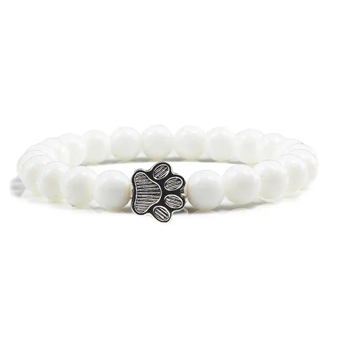 Pulsera de Patita con Cuentas Diseño de Piedra Natural