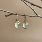 Pendientes Vintage de Piedra Luna Verde