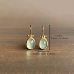 Pendientes Vintage de Piedra Luna Verde