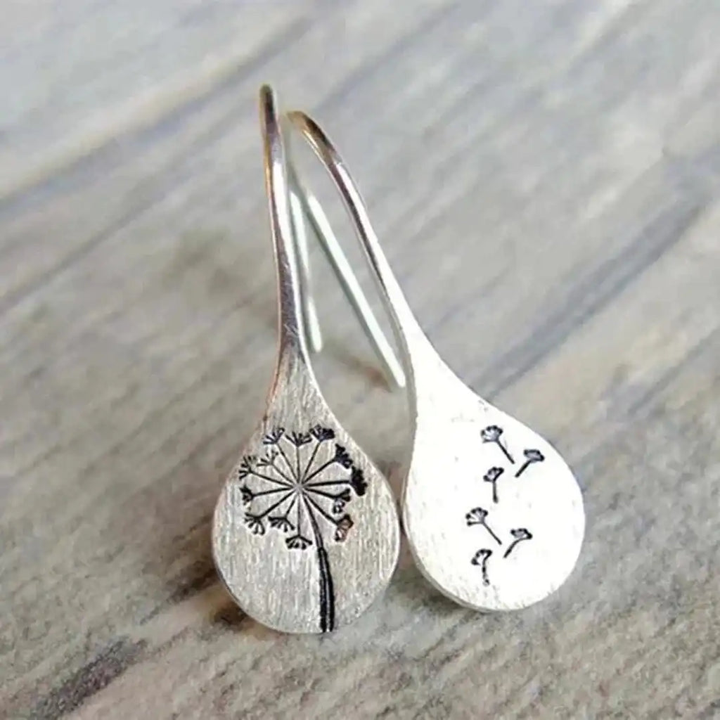 Pendientes Vintage de Plata con Flor