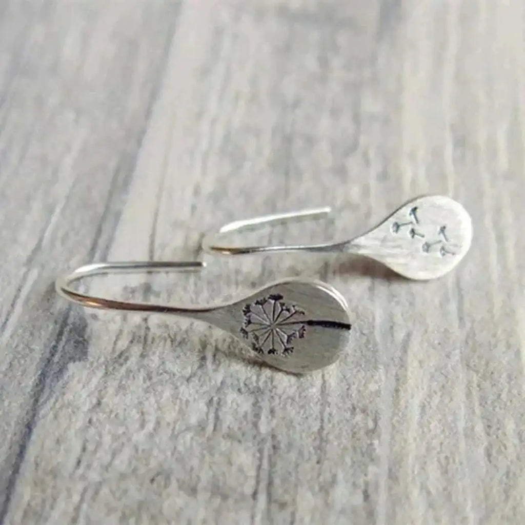 Pendientes Vintage de Plata con Flor