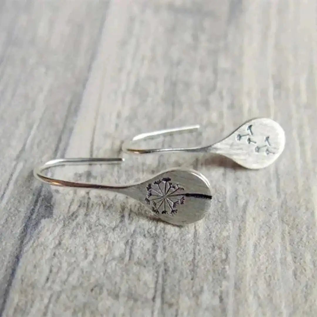 Pendientes Vintage de Plata con Flor