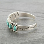 Pulsera de Piedra de Plata Tibetana Vintage