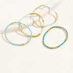 Conjunto de Pulseras de Cuentas Turquesa Chic Bohemio