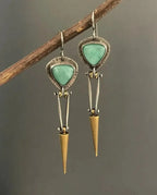 Pendientes de Piedra Natural Vintage