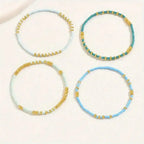 Conjunto de Pulseras de Cuentas Turquesa Chic Bohemio