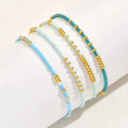Conjunto de Pulseras de Cuentas Turquesa Chic Bohemio