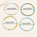 Conjunto de Pulseras de Cuentas Turquesa Chic Bohemio