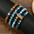 Pulsera de Plumas con Cuentas Turquesa Bohemia