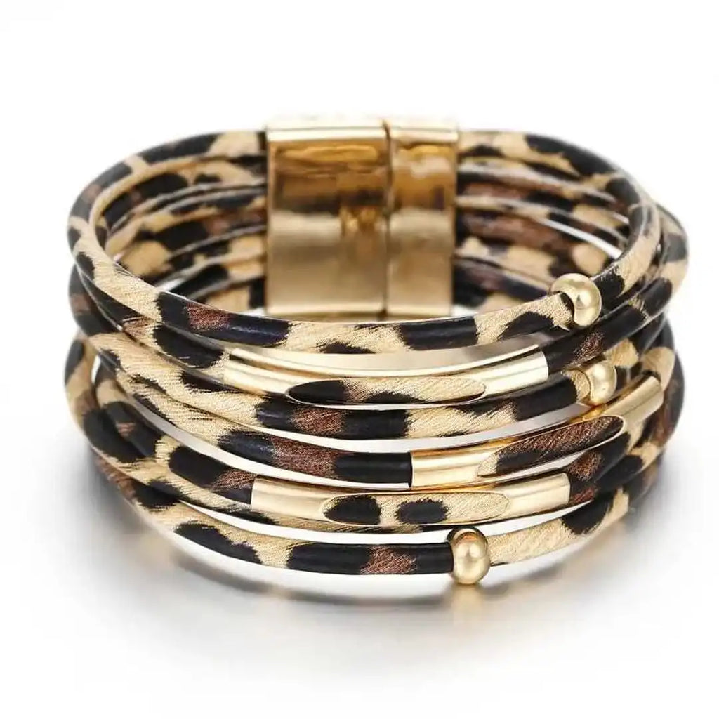 Amplia Pulsera Envoltura Multicapa Boho