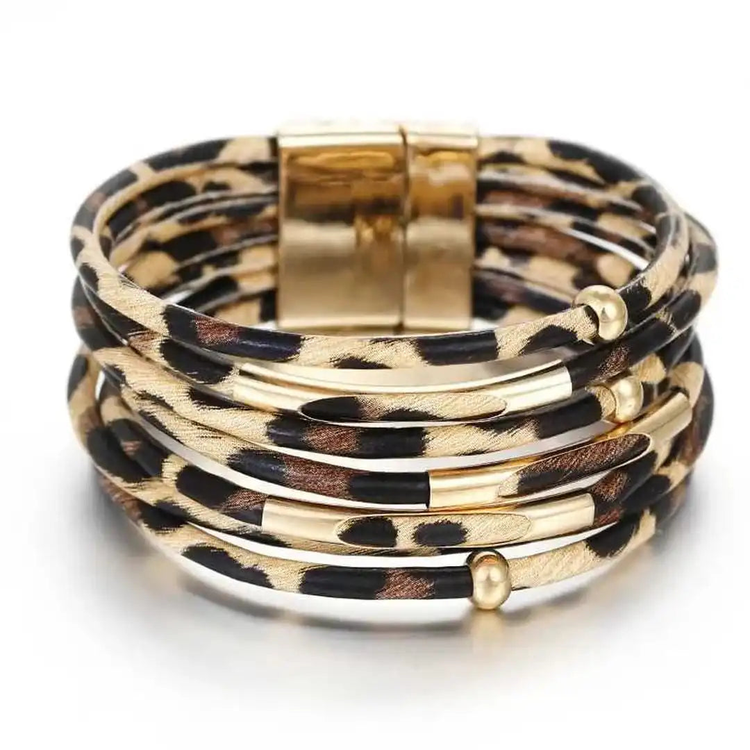Amplia Pulsera Envoltura Multicapa Boho