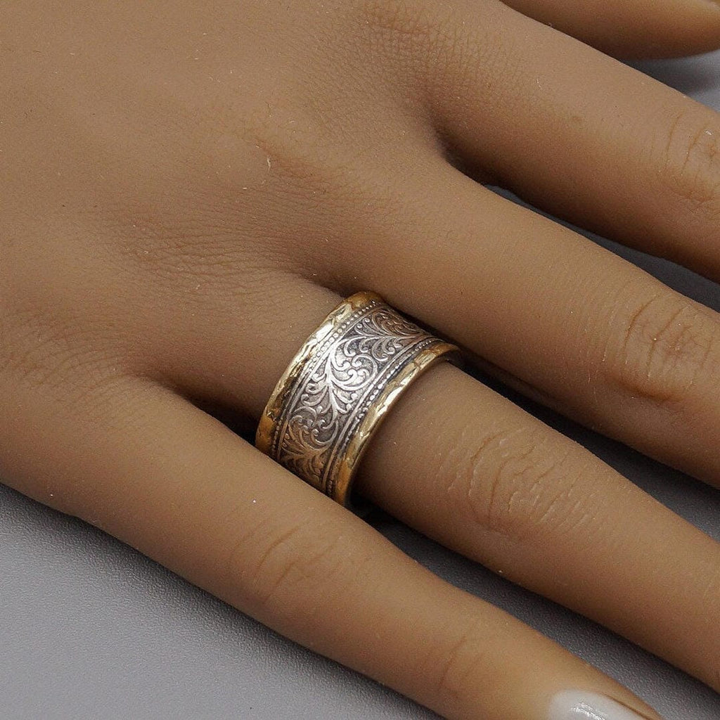 Anillo Vintage Elegante de Oro y Plata