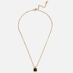 Collar colgante negro Chic de medianoche