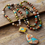 Collar de Energía Sanadora de Jaspe Intenso