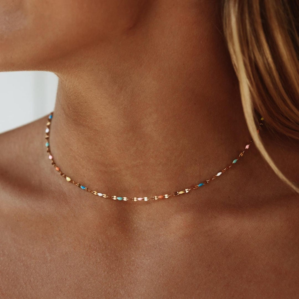 Collar Choker Delicado Colorido